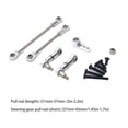 thumbnail image 4 of Ruiboury 1/28 Remote Control Cars Upgrades 28T Servo Mount Arm Link Rod Attachments Silver 1Set, 4 of 6