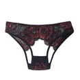 thumbnail image 1 of Lace Sexy G-String Women Fashion Floral Embroidery Hollow Out Thong Breathable Low Waist Underwear Panties, 1 of 5