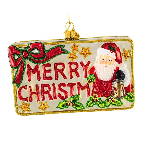 Huras Family 3.25In A Christmas Postcard, Glass, Hand Painted Keepsake Hf564