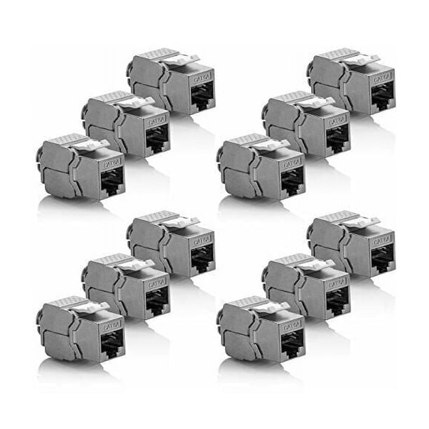 Conector Keystone, protección blindada, pin de contacto chapado en oro para una durabilidad óptima, compatible con redes de 10 gigabits, terminación fácil sin herramientas especiales, la tecnología