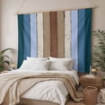 thumbnail image 3 of Blue Brown Small Tapestry for Bedroom Wall Hanging Tapestry,Farmhouse Wood Grain Vintage Vertical Striped Ceiling Backdrop Tapestries Poster Blanket Wall Decor for Teens Room Living Room 23" x 28", 3 of 8