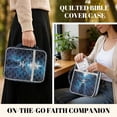 thumbnail image 5 of Xixirimido Bible Cover Case Large Quilted Bible Carrying Case with Handles, Bible Study Supplies & Accessories Christian Gifts for Church, Cross Moon Deer Blue, 5 of 7