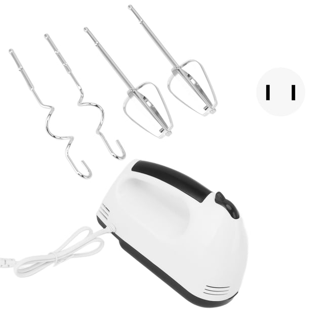 Batidora de mano eléctrica de 180 W, 7 velocidades, batidora de mano, batidora de huevos doméstica para hornear masa, pasteles, color blanco