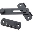 thumbnail image 4 of Pestillo de acero inoxidable negro de 100 x 70 mm para baño, pestillo simple, pestillo para puerta corrediza de granero, 18, 4 of 5
