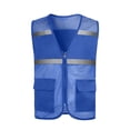 thumbnail image 2 of Purcolt Boys High Visibility Mesh Vests Summer Casual Reflective Full Zipper Safety Vest Sleeveless Jackets with Pockets for Outdoor Cycling Skiing, 2 of 9