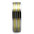 thumbnail image 4 of TK2413 - Two-Tone IP Gold (Ion Plating) Stainless Steel Ring with No Stone, 4 of 4
