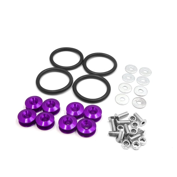 Kit de cierre de tapa de escotilla para guardabarros de maletero, parachoques de liberación rápida, color morado, 8 Uds.