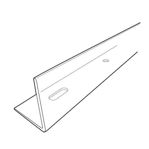 3 H Acrylic Front Fence Lip for Gondola or Wood Shelf with 1//4 Holes Clear 10 Pack 48 L