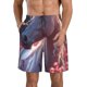 thumbnail image 1 of Balery Flower White Horse Traje de Baño Estilo Hawaiano para Hombre, Shorts de Secado Rápido con Bolsillos-Small, 1 of 6
