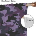 thumbnail image 6 of Camo Purple Blackout Curtains，for Girls Boy Home Decor, Abstract Dreamy Hunter Army Camouflage Pattern Drapes Window 2 Panel Rod Pocket Curtain for Bedroom Living Room Nursery Decor 42" W X 63" L, 6 of 7