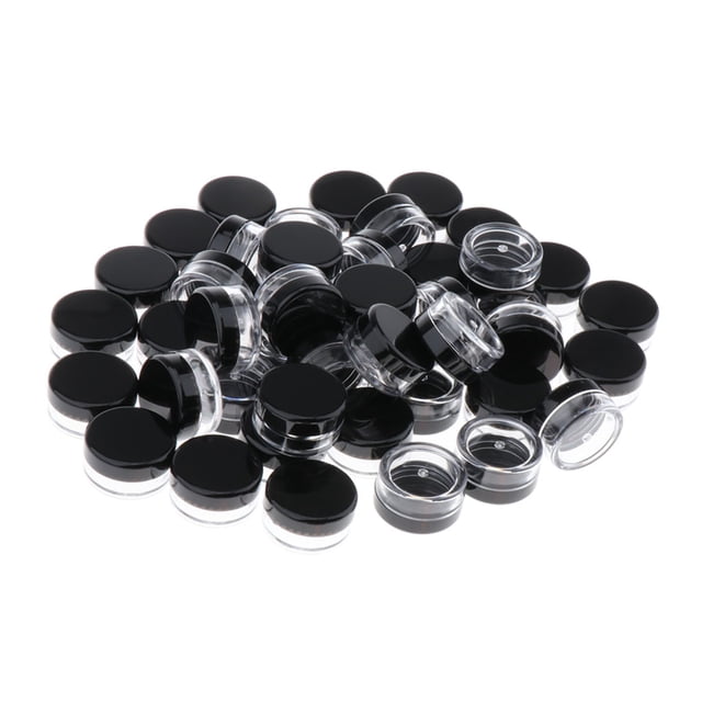 Frascos de cosméticos vacíos Colcomx 50 Piezas 5g Negro
