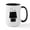 White/Black Inside, variant on CafePress - Snoopy On House Black And - 15 oz Ceramic Large White Novelty Mug