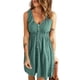 thumbnail image 3 of Vestido corto con escote en V, vestido corto para mujer, vestido corto con escote en V sin mangas, vestido corto con un solo pecho, diseño revolucionario, 3 of 5