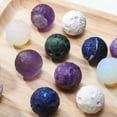 thumbnail image 2 of HOOUN 25mm Natural Stone Crystal Moon Quartz Sphere Carved Ball Eiki Healing Ornaments-Sodalite, 2 of 9