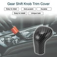 thumbnail image 2 of Unique Bargains ABS Gear Shift Knob Button Cover for Toyota Camry Corolla Avalon 2019-2025 Carbon Fiber Black, 2 of 6