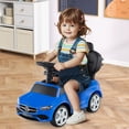 thumbnail image 2 of Gymax 3-in-1 Toddler Push Car w/Adjustable Canopy Under Seat Storage Realistic Sounds Navy, 2 of 10