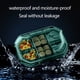 thumbnail image 5 of Tablet Box 6 Compartments Waterproof Travel Mini Container, Sturdy Pharmaceutical Jewelry Organizer, Foldable Portable Gray Blue Green, Small 6-Tier Plastic Storage, for Office Home Use, 5 of 9