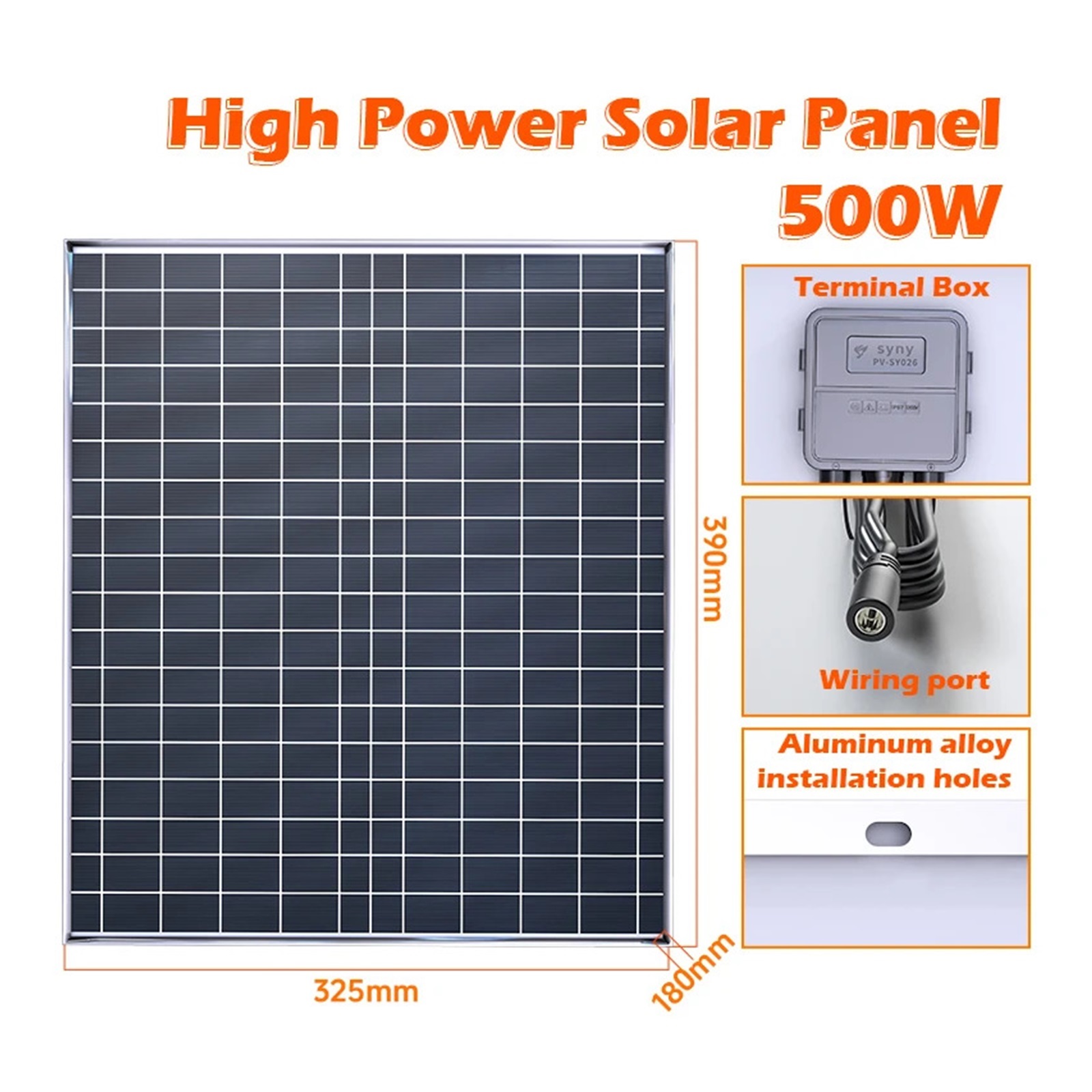 Folding solar panels 500W 1000W Portable Polycrystalline Solar Panel Kit 12V Outdoor Rechargeable Generator Solar charger
