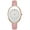 Pink, variant on Women'S Oval Wrist Watches: Ultra-Thin Leather Watch Creative Bar Scale Analog Quartz Watch Causal Business Dress Ladies Wristwatch with Leather Strap