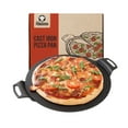 thumbnail image 1 of Chef Pomodoro 15 Inch Pre-seasoned Cast Iron Pizza Pan with Handles, 1 of 5