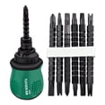 thumbnail image 4 of TaoShen Ensemble de Tournevis Réglables en 13 Pcs avec Embouts à Double Extrémité, Poignée Antidérapante et Kit de Coniques – Outils à Cliquet Multifonctionnels pour une Utilisation Polyvalente, Design Léger de 0,2kg, 4 of 6
