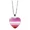 Lipstick Lesbian, variant on Unisex Alloy 25mm Simple Heart Shaped Cool Colorful Stripes Bisexual Flag LGBT Gay Pride Pendant Necklace Equality Eternity Love