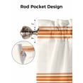 thumbnail image 5 of Farmhouse Orange Valances for Windows Stripe Kitchen Valance Curtain Rod Pocket Small Curtains for Cafe Bathroom Laundry Basement 54" x 18", 5 of 8