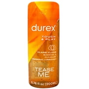 Durex Water Based Lube, Touch & Play Personal Lubricant with Ylang Ylang for Women & Men, 6.76 FL OZ (Pack of 2)