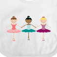 thumbnail image 4 of Inktastic Little Ballerina Trio Girls Baby Bib, 4 of 4