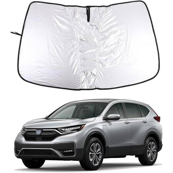 Front Windshield Sunshade for Honda CRV 2017-2022 Accessories Windshield Sun shade Sun Visor UV Blocker Privacy Protector Custom Sunscreen Heatshield Keep Your Car Cooler Resilient & Flippable