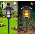 thumbnail image 3 of 2 piezas impermeable al aire libre antorcha solar luz paisaje iluminación antorcha lámpara jardín patio césped luz ER, 3 of 5