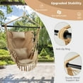 thumbnail image 2 of SUGIFT Hanging Rope Swing Chair with Soft Pillow and Cushions，Gray, 2 of 4