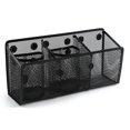 thumbnail image 2 of Magnetic Pencil Holder Black Mesh Basket for Box Marker Holder magnetic Locker Refrigerator Table 3 grid, 2 of 7