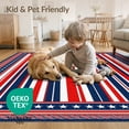 thumbnail image 4 of ODIKA Patriotic Striped Stars Festive Generic Door Independence Front Border Refined Foldable Easy Care for King Size Bedroom, Master Suite, Under Bed, 4 of 7