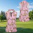 thumbnail image 5 of HUIACONG Hunting Camo Golf Shirts for Women Sleeveless Matching Golf Outfits for Couples Racerback 1/4 Zip Quick Dry Wrinkle Free Loose Fit Tops for Gym Yoga Running Sports Activities Pink Woman L, 5 of 7
