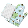 thumbnail image 2 of Kll Cute Floral Frog Oven Gloves And Pot Holders Grill Gloves - Oven Gloves And Pot Holders, Non-Slip Cooking Gloves With Recycled Pads, 2 of 9