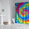 thumbnail image 2 of Colorful Rainbow Tie Dye Spiral Pattern Shower Curtain 72"x84" ,Bathroom Decorative Shower Curtains Set with 12 Hooks,Modern Waterproof Washable Shower Curtain, 2 of 6