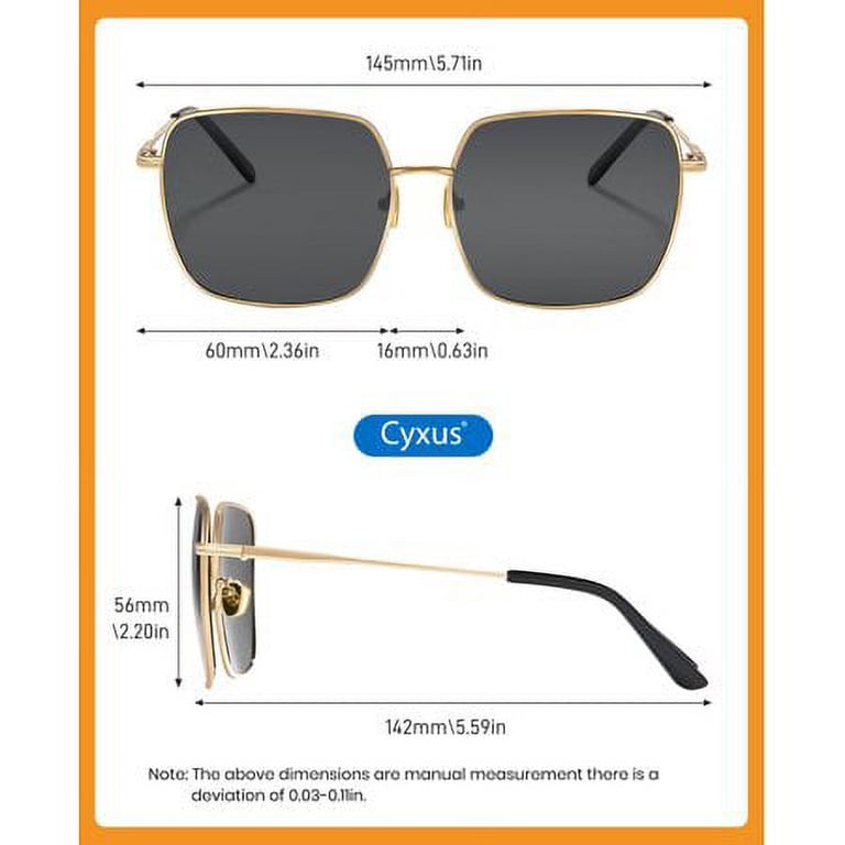 Cyxus Women Square Black Sunglasses Polarized UV 400  display picture 3