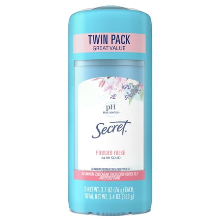 UPC 037000124542 product image for Secret Solid Antiperspirant and Deodorant  Powder Fresh Scent  2.7 oz  Pack of 2 | upcitemdb.com