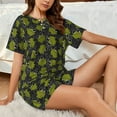 thumbnail image 4 of Sikiie Cartoon Kawaii Frogs1 Womens Pajama Sets Short Sleeve Top With Pants Sleepwear 2 Piece Lounge Set3X-Large, 4 of 6