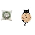 thumbnail image 1 of Funda De Almohada Navideña Festiva Y Reloj De Pared Decorativo Para Oficina, Hogar, Sofá, Coche, Dormitorio, Habitación De Niños, Adorno Ligero De Fácil Lectura, Regalo, 1 of 8