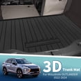 thumbnail image 2 of Unique Bargains Flat Face Cargo Liner Rear Trunk Mat Trunk Cargo Luggage Boot Tray Mat Vertical Stripes Pattern for Mitsubishi Outlander 2022-2024 Anti-Slip, 2 of 7