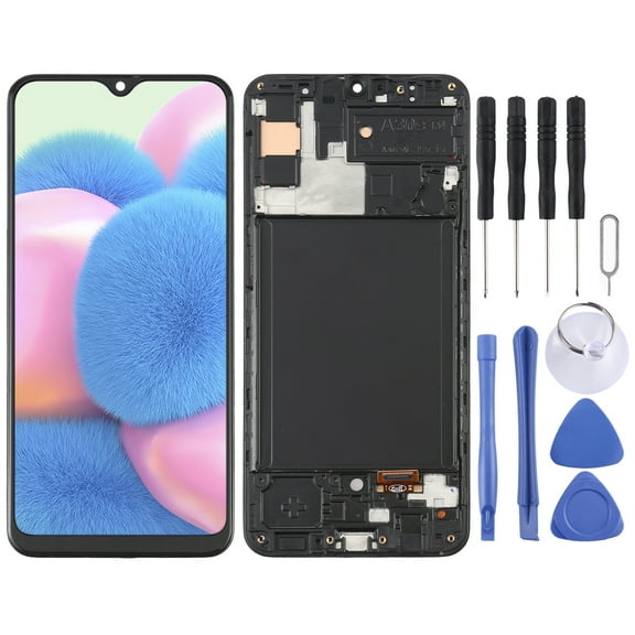 Cellphone Spare Parts  OLED LCD Screen for Samsung Galaxy A30S SM-A307 Digitizer Full Assembly with Frame (Black)