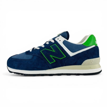 New Balance 574 NB Navy Alpine Green Men's Shoes Sneakers U574QBL, Men's U.S. Shoe Size 10