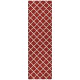 thumbnail image 2 of Addison Rugs Dream Shag Premium Machine Washable Transitional Lattice Red Runner Rug, 2'3" x 7'6", 2 of 8