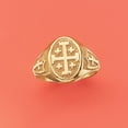 thumbnail image 4 of Ross-Simons 14kt Yellow Gold Multi-Cross Signet Ring, Women's, Adult, 4 of 6