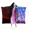 thumbnail image 2 of Demon Slayer Wearable Blanket Cloak Arctic Velvet Hooded Blanket Soft Fuzzy Hoodie Blanket Cape for Adults Kids 60"x80", 2 of 8