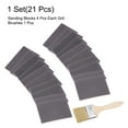 thumbnail image 3 of Uxcell 21 Pcs Bloques de Lijado 800-2000 Grit 70 x 100mm Esponjas de Lijado Húmedo y Seco para Muebles, 3 of 7