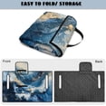 thumbnail image 5 of COEQINE Golf Cart Seat Cover Towel Blanket Foldable Design for Easy Transport, Suitable for Most Two-Seater Carts, Quilted with 4 Front Pockets, 51.2x30.3 Inch, Blue Marble Wave, 5 of 8