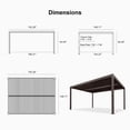 thumbnail image 3 of PURPLE LEAF 12' x 16' Louvered Pergola Outdoor Adjustable Louvre Shade Modern Aluminum Retractable Hardtop Roof for Deck Backyard Garden Bronze, 3 of 8